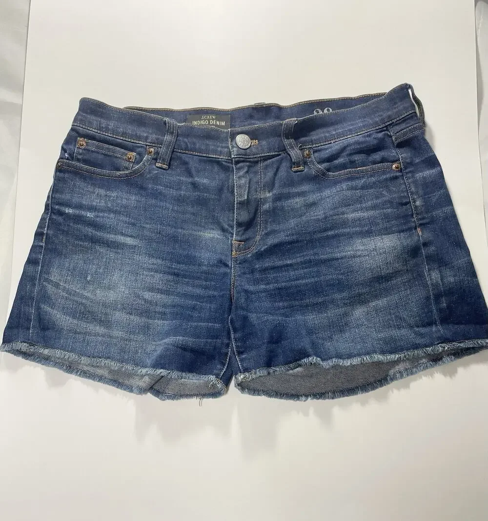 J.Crew Jeans Women's Size 28 Denim Cutoff Shorts Frayed Hem Blue